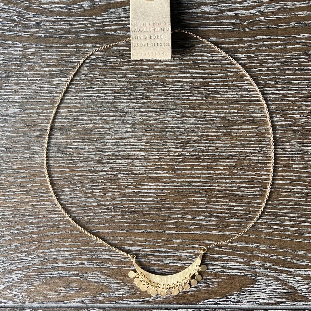 Gold Anthropologie Necklace - Picture 2 of 5